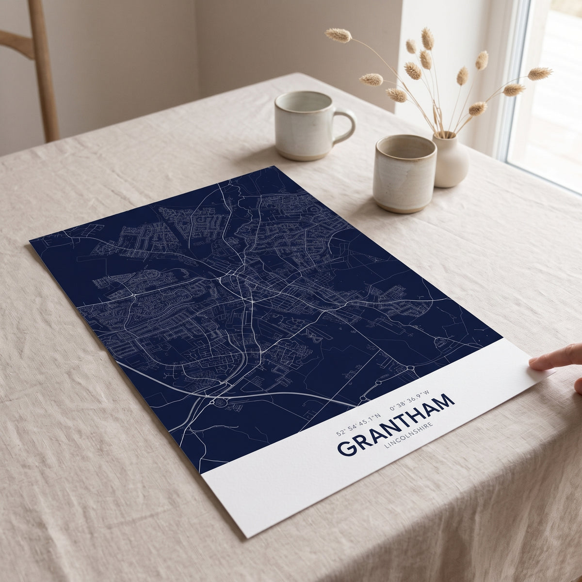 Your Town Merch — Grantham Map Print lifestyle