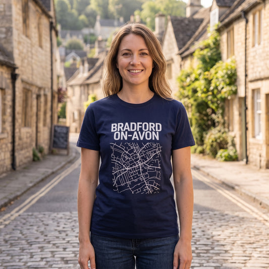 Bradford-on-Avon — Navy Tee