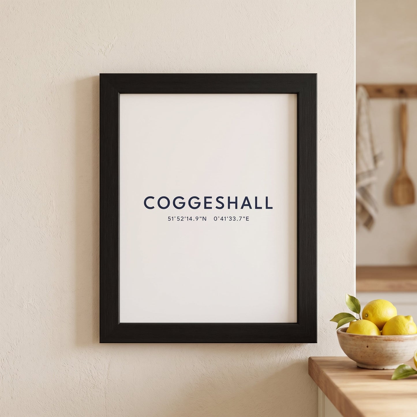 Coggeshall — Framed Coordinates Print