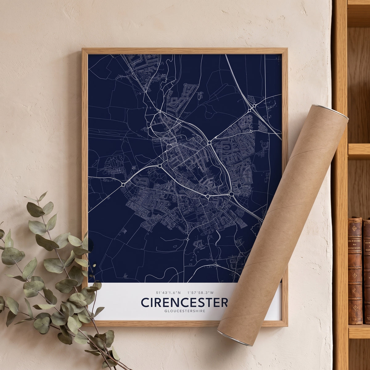 Your Town Merch — Cirencester Map Print lifestyle
