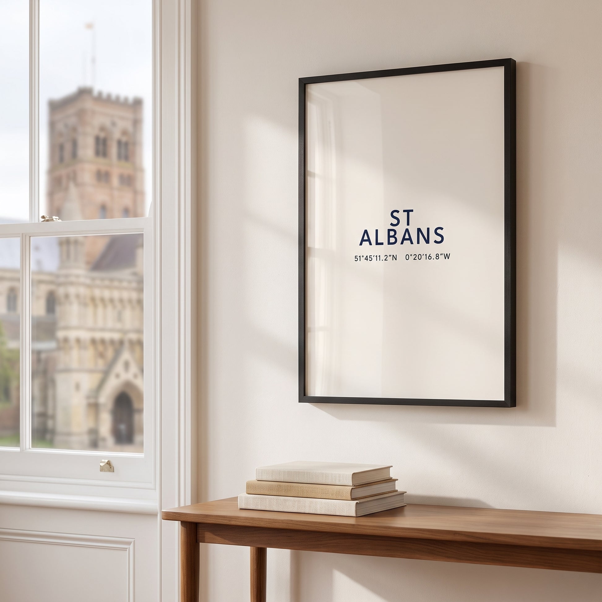 St Albans framed coordinates print — Your Town Merch