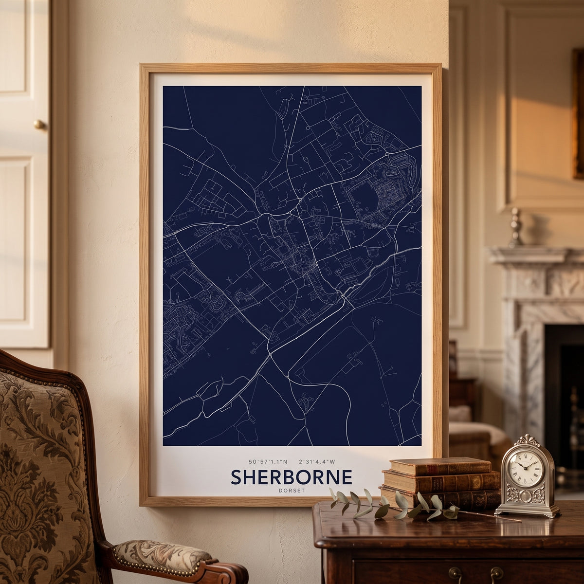 Your Town Merch — Sherborne Map Print lifestyle