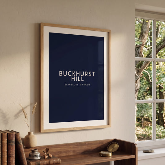 Buckhurst Hill — Coordinates Print