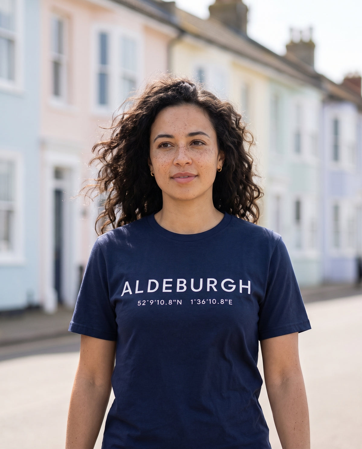 Your Town Merch — Aldeburgh Coordinates Navy Tee lifestyle