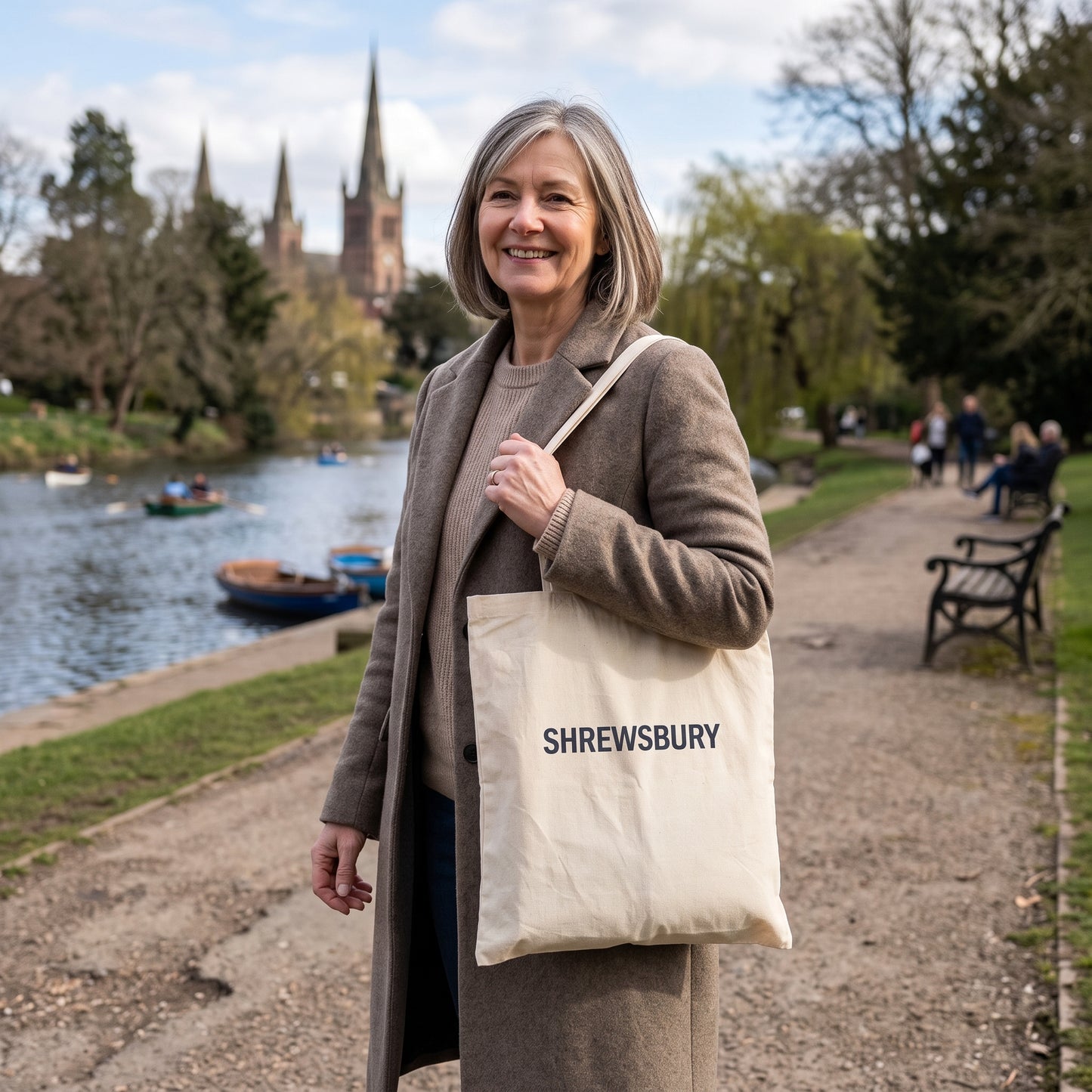 Your Town Merch — Shrewsbury — Natural Tote