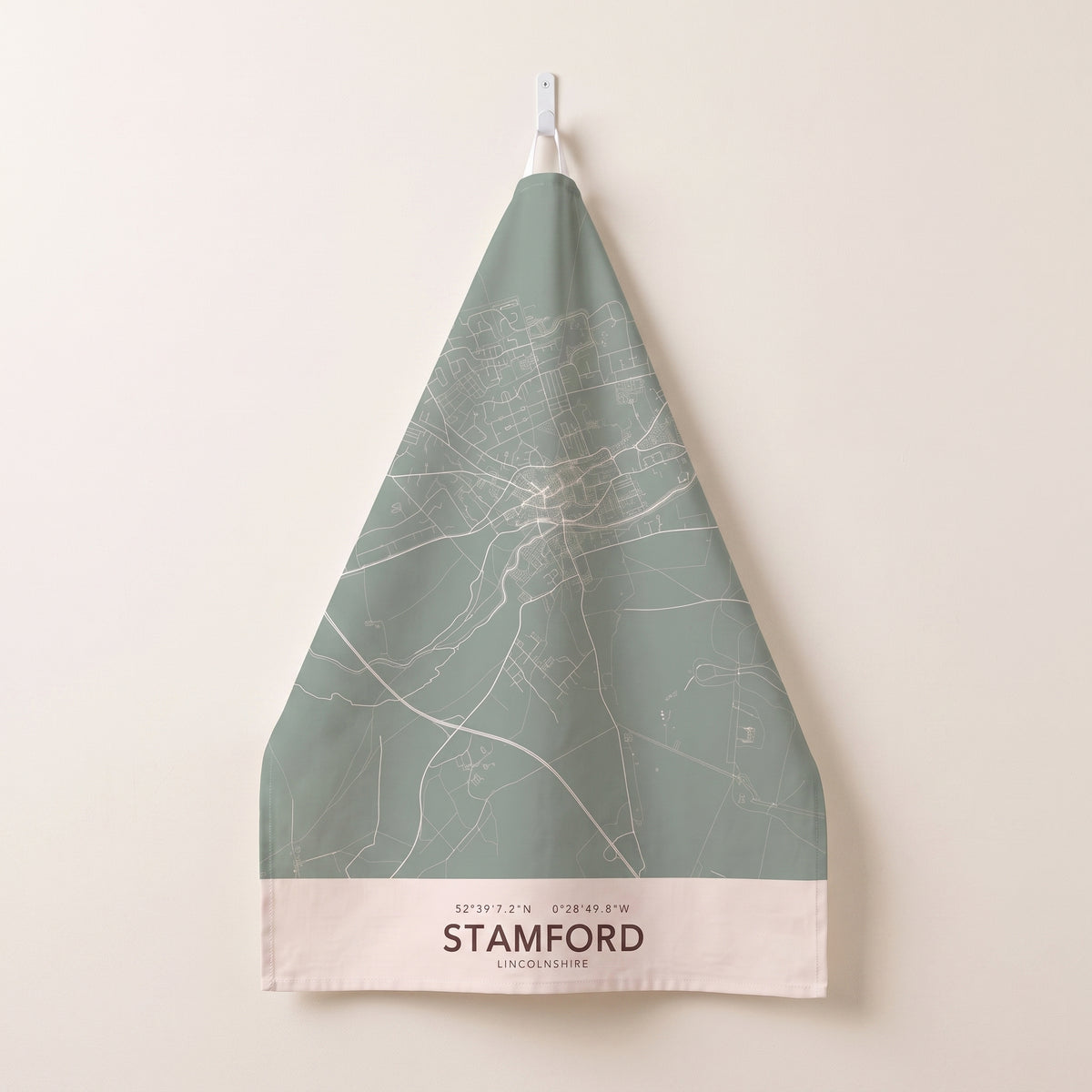 Your Town Merch — Stamford Map Tea Towel lifestyle