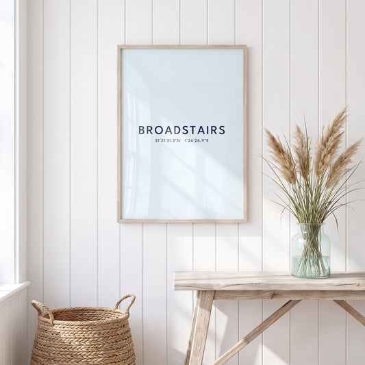 Broadstairs — Framed Coordinates Print