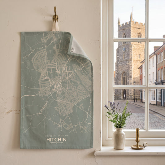 Hitchin — Map Tea Towel