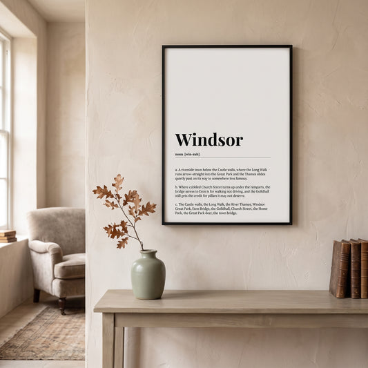 Your Town Merch — Windsor Framed Dictionary Print lifestyle