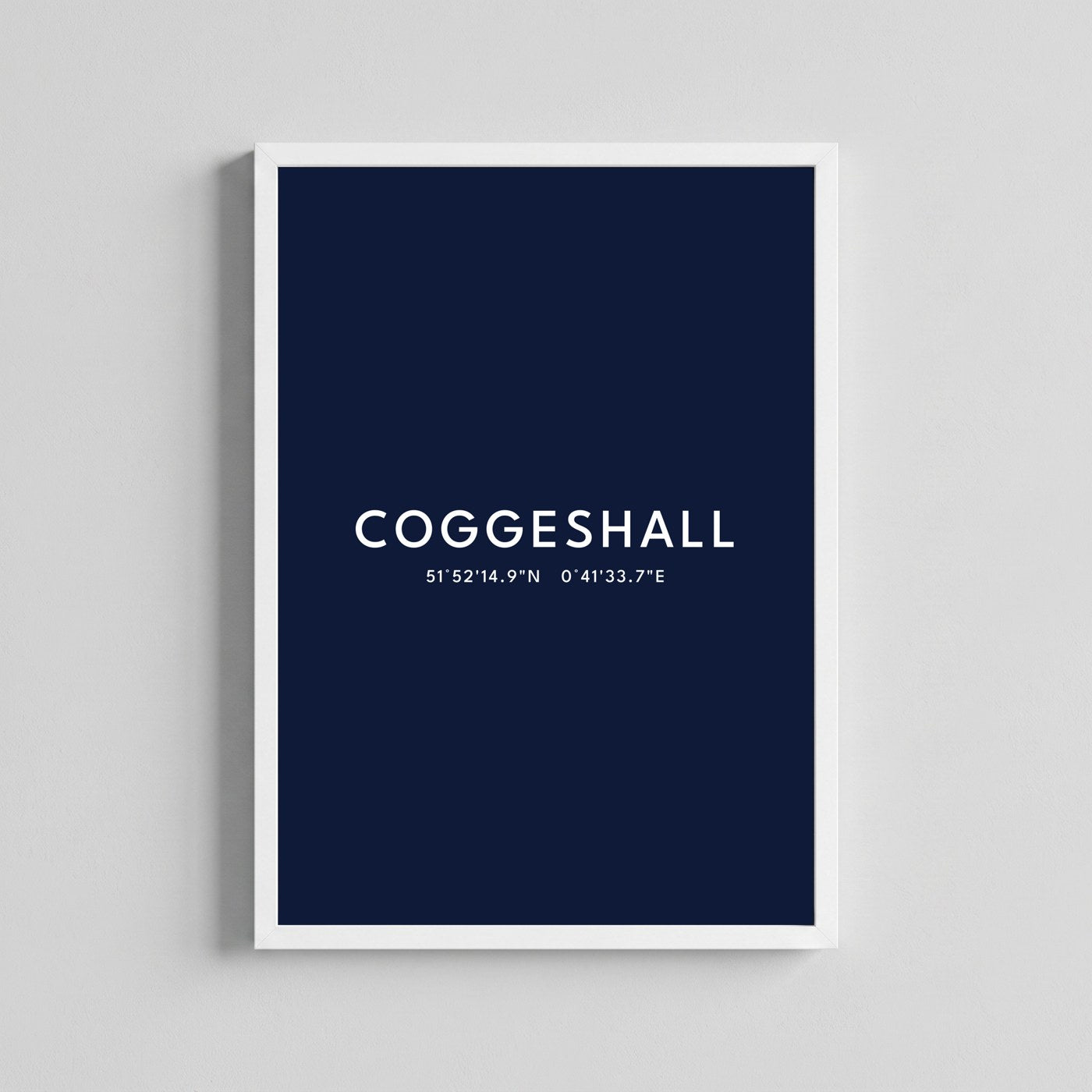 Coggeshall — Framed Coordinates Print (Navy)
