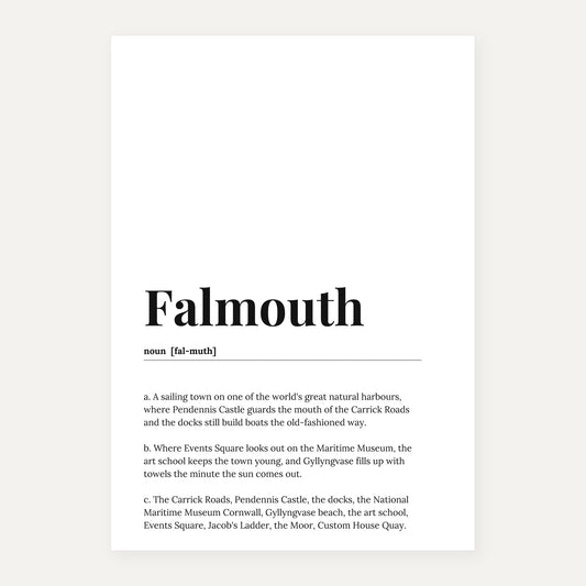 Falmouth — Dictionary Print