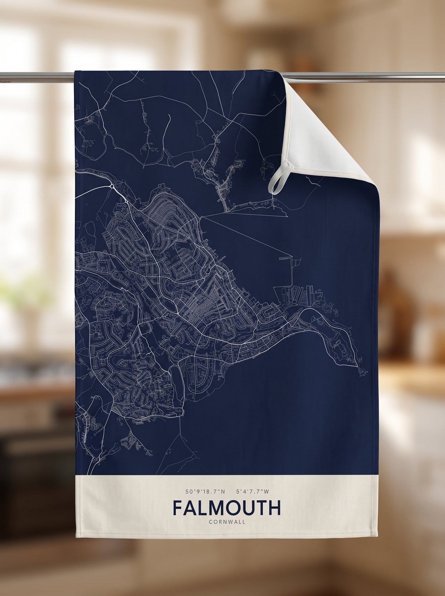 Falmouth — Map Tea Towel