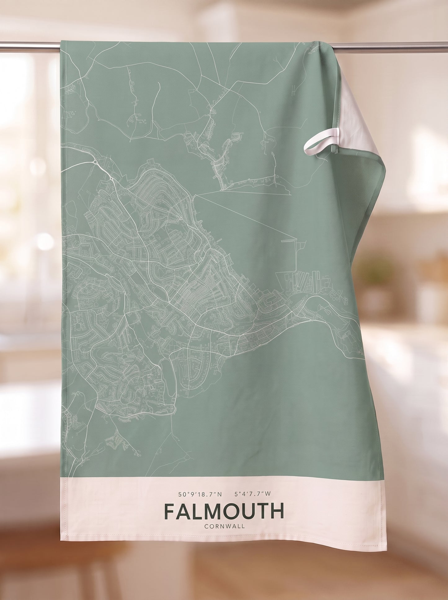 Falmouth — Map Tea Towel
