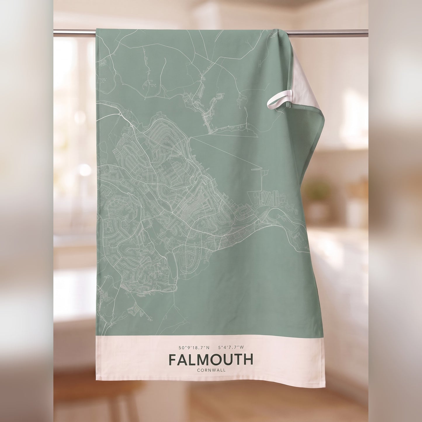 Falmouth — Map Tea Towel