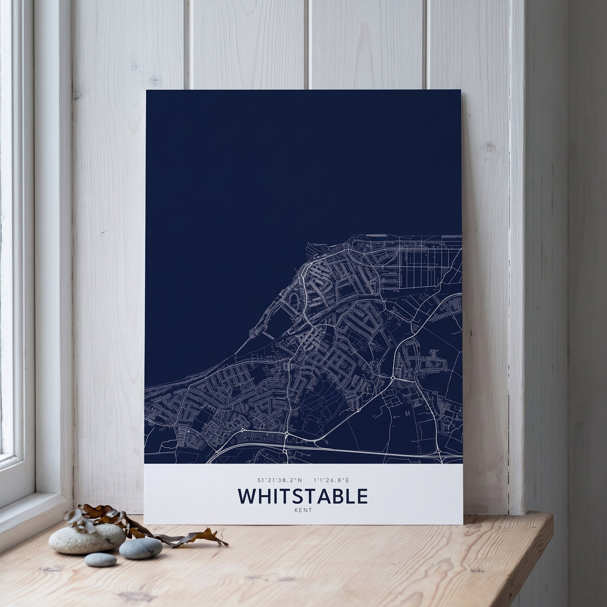 Your Town Merch — Whitstable Map Print lifestyle