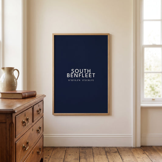 South Benfleet — Coordinates Print
