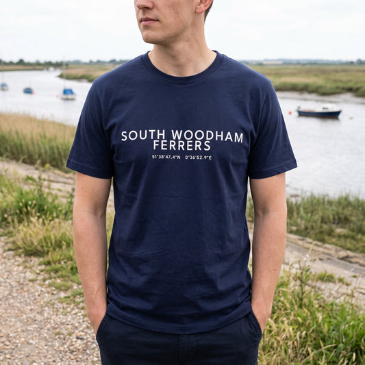 South Woodham Ferrers — Coordinates Navy Tee