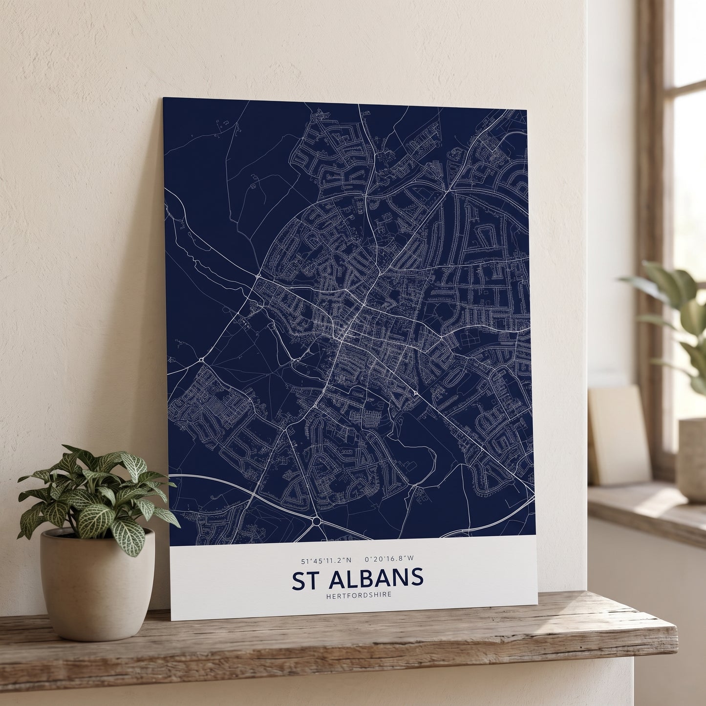 St Albans map print — Your Town Merch