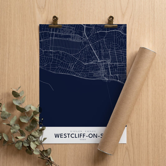 Westcliff-on-Sea — Map Print