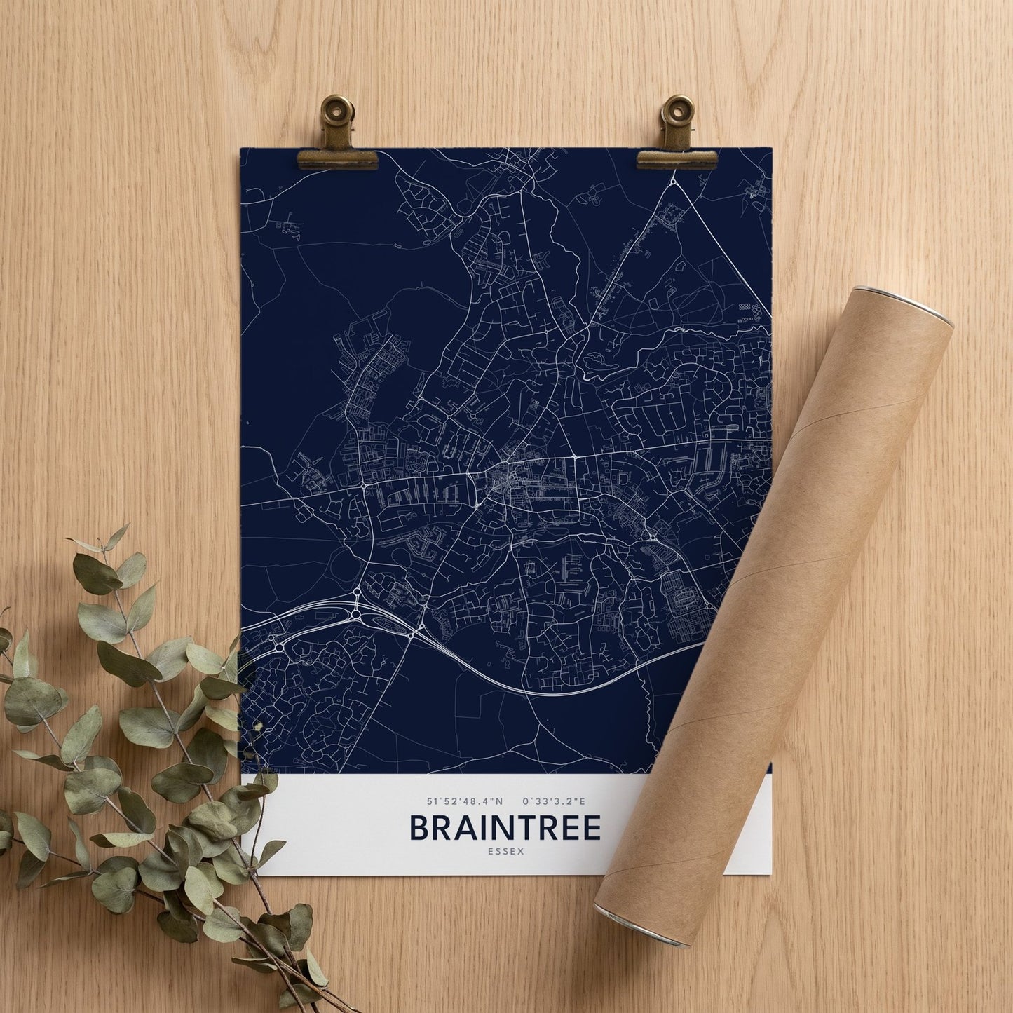 Braintree — Map Print