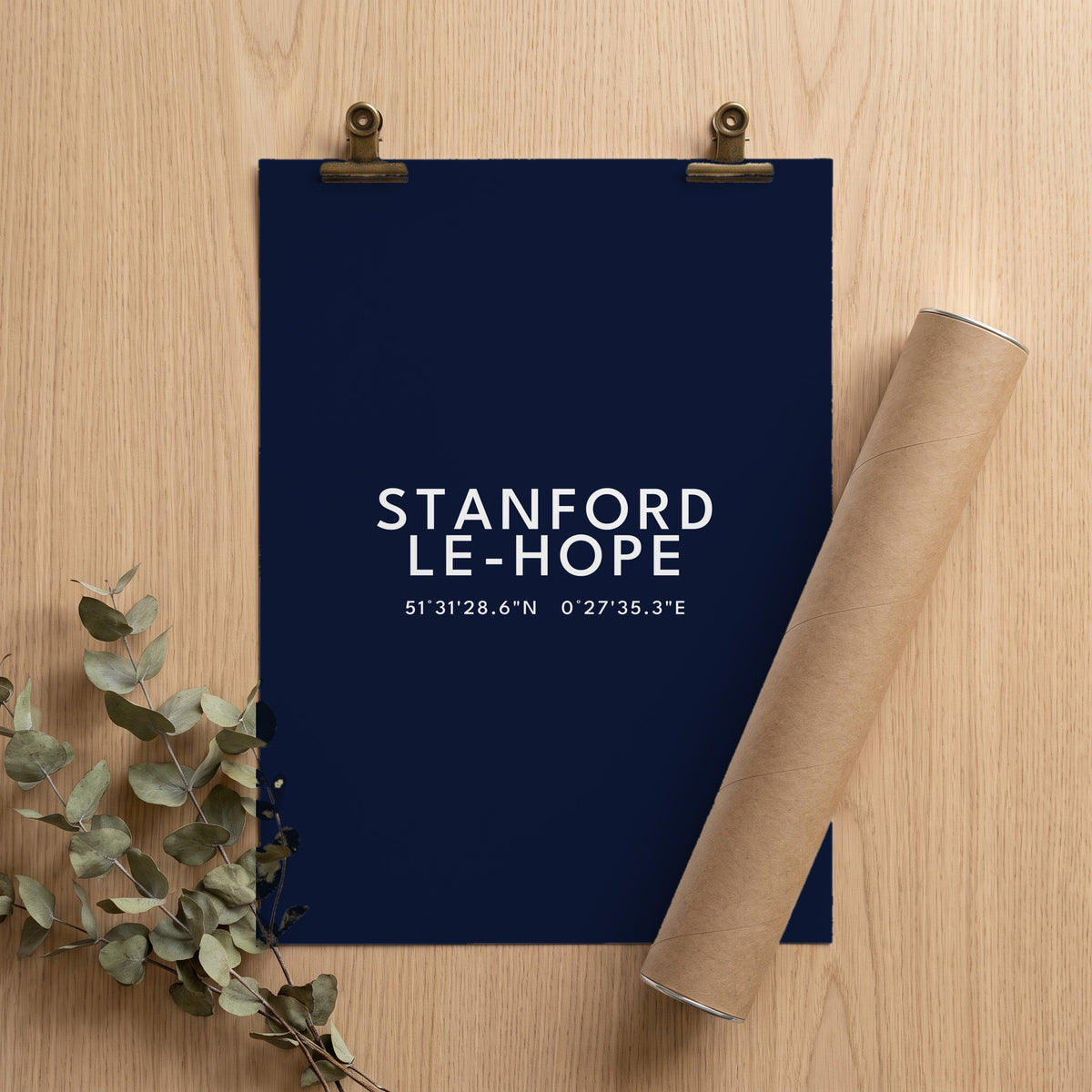 Your Town Merch — Stanford-le-Hope Coordinates Print lifestyle