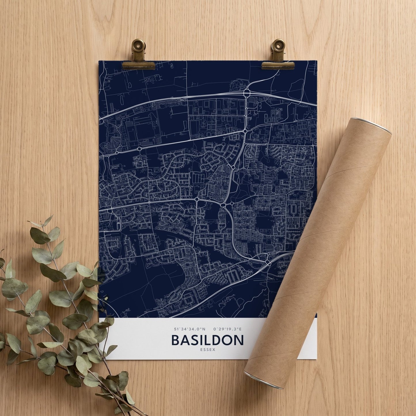 Basildon — Map Print