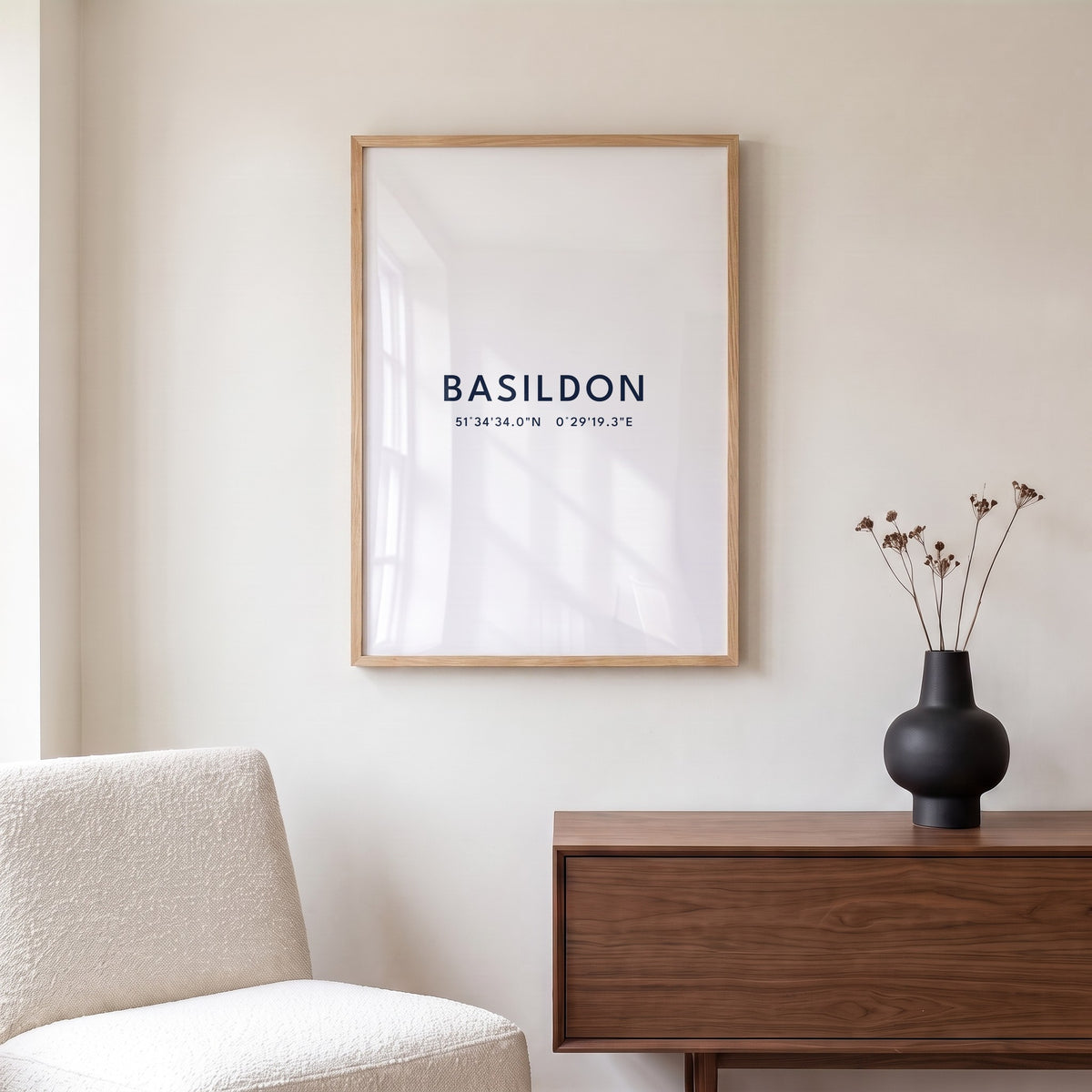 Basildon — Framed Coordinates Print