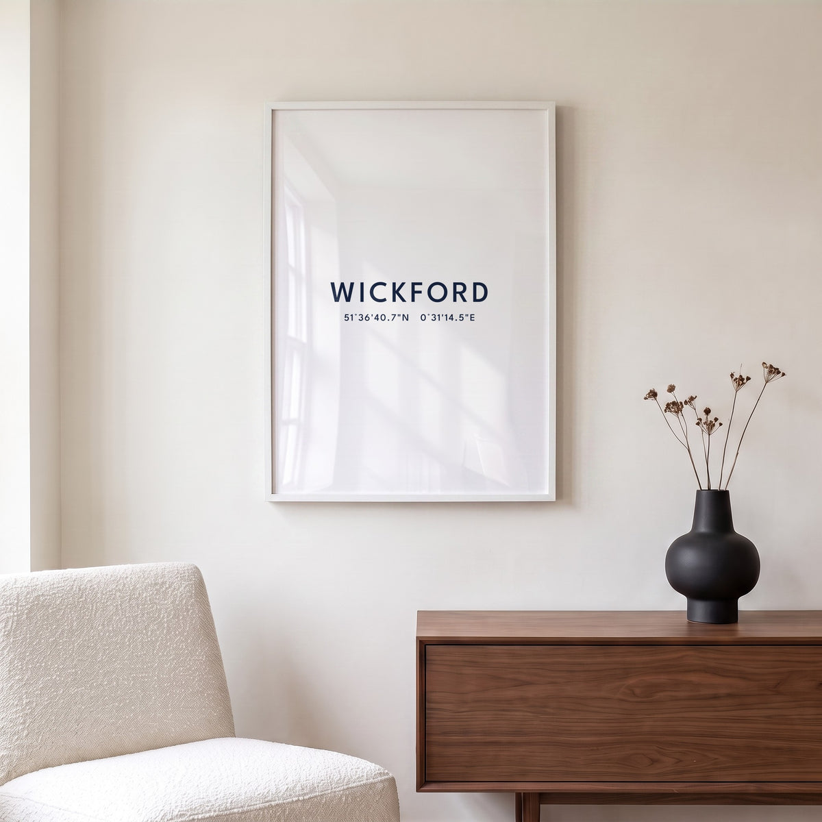 Wickford — Framed Coordinates Print
