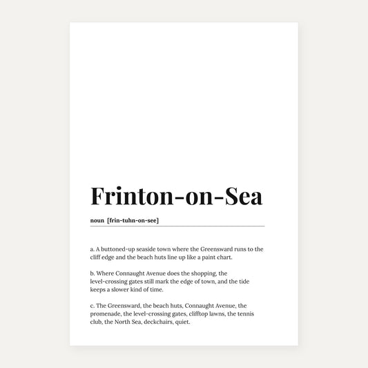 Frinton-on-Sea — Dictionary Print