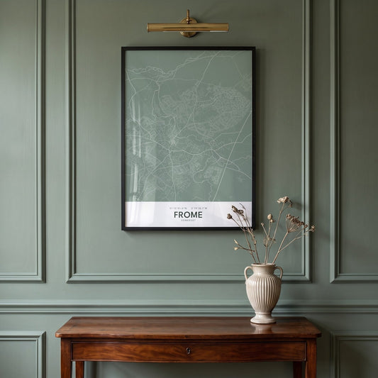 Frome — Framed Map Print (Sage)