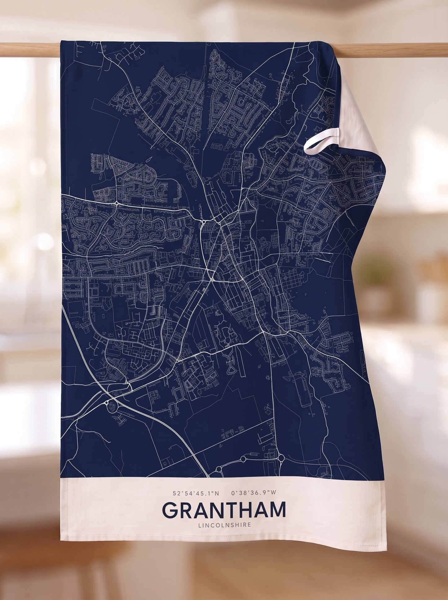 Grantham — Map Tea Towel