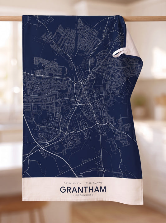 Grantham — Map Tea Towel