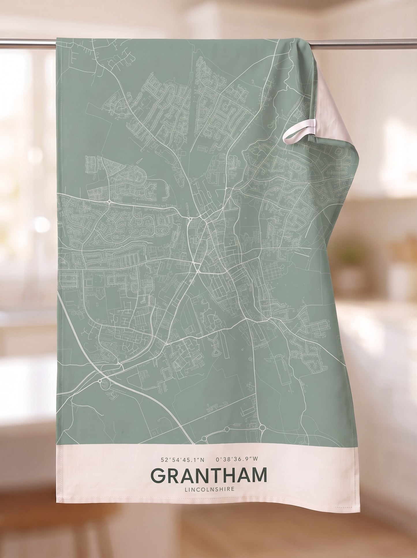 Grantham — Map Tea Towel