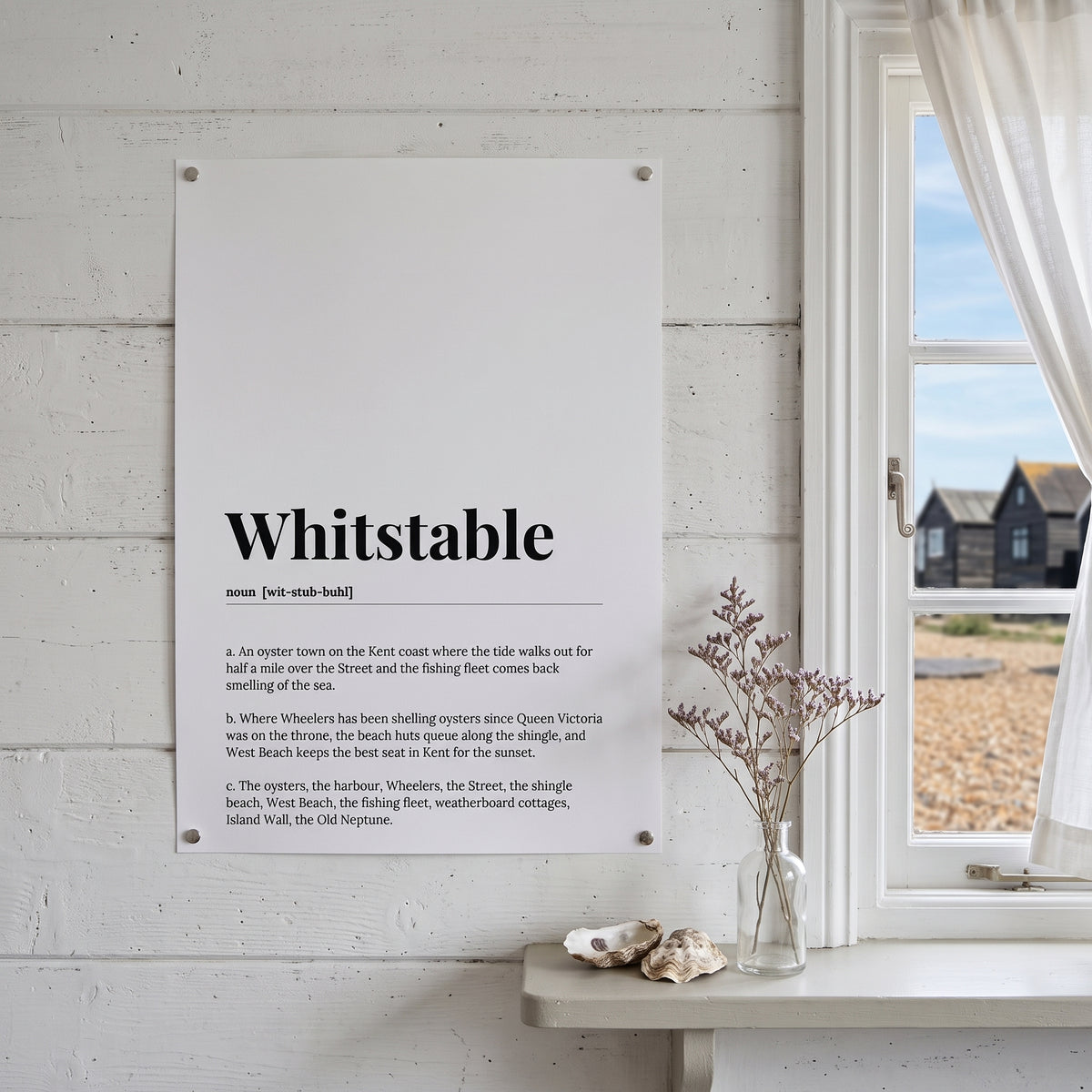 Your Town Merch — Whitstable Dictionary Print lifestyle