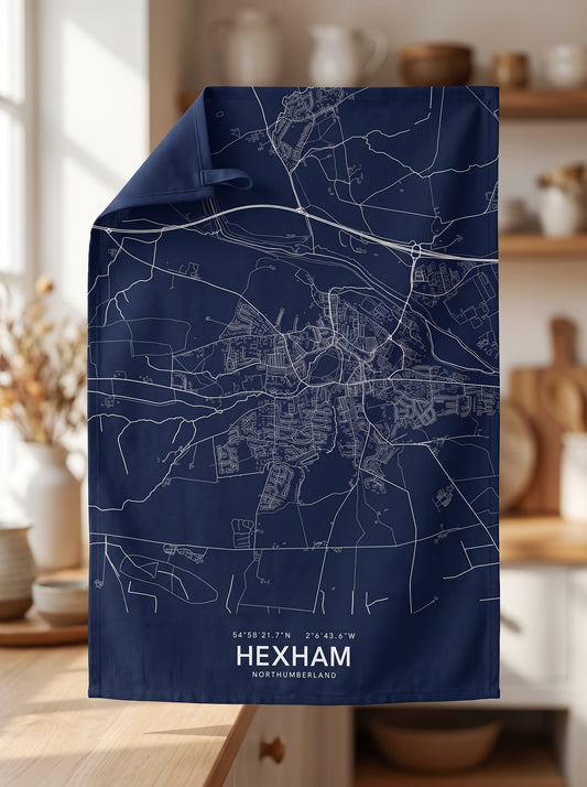 Hexham — Map Tea Towel