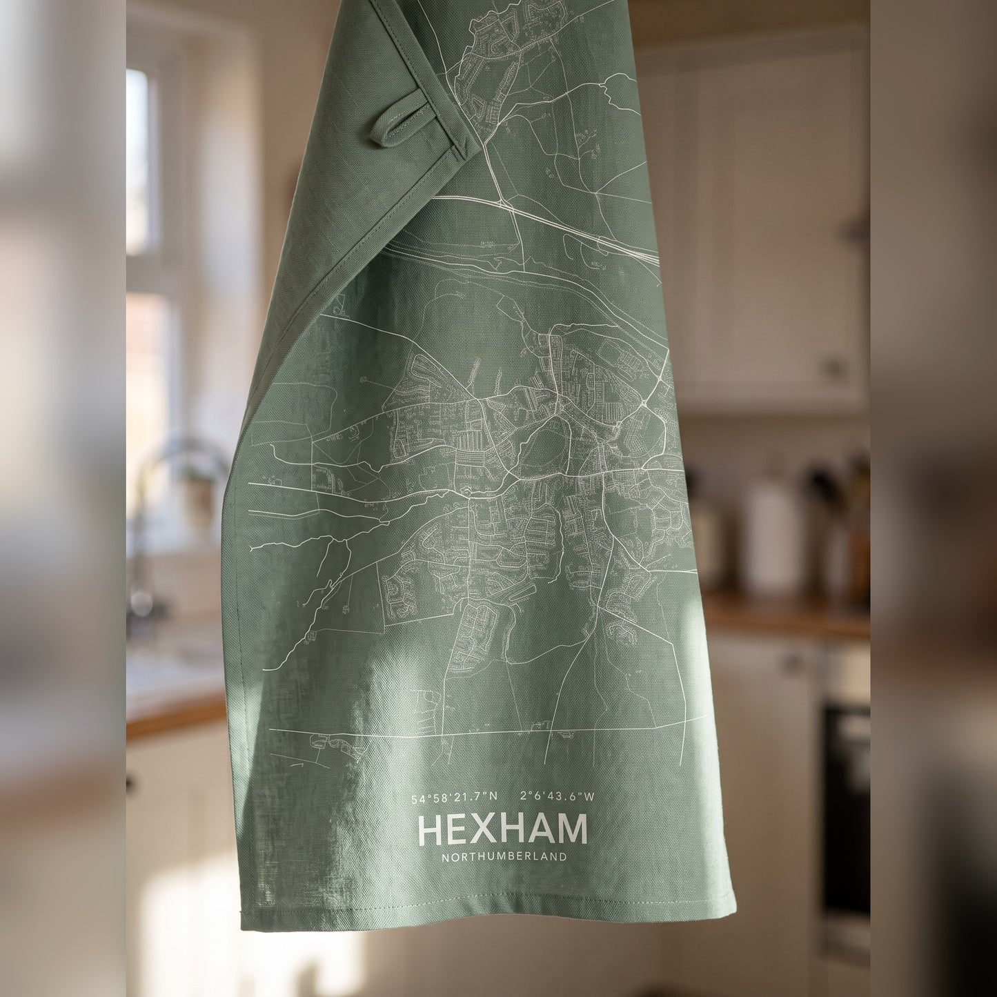 Hexham — Map Tea Towel