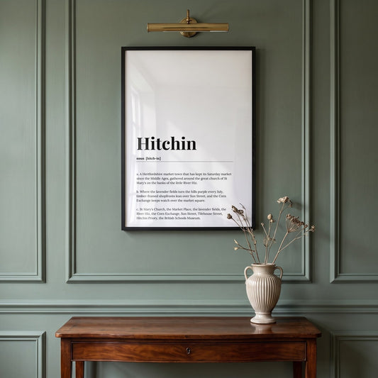 Hitchin — Framed Dictionary Print