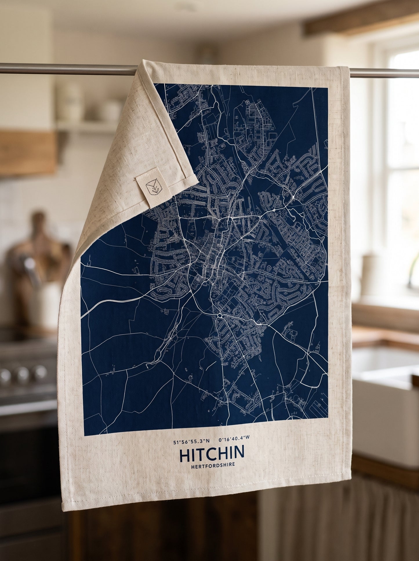 Hitchin — Map Tea Towel