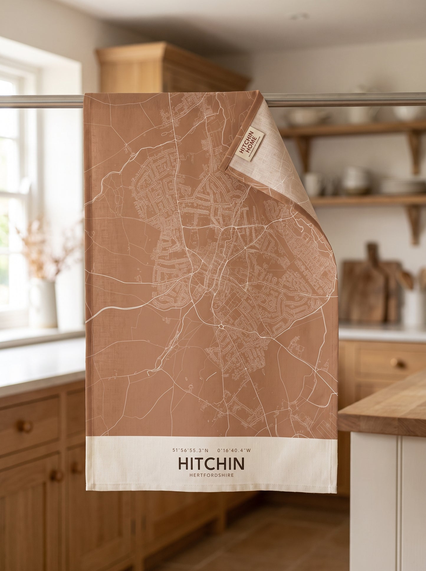 Hitchin — Map Tea Towel