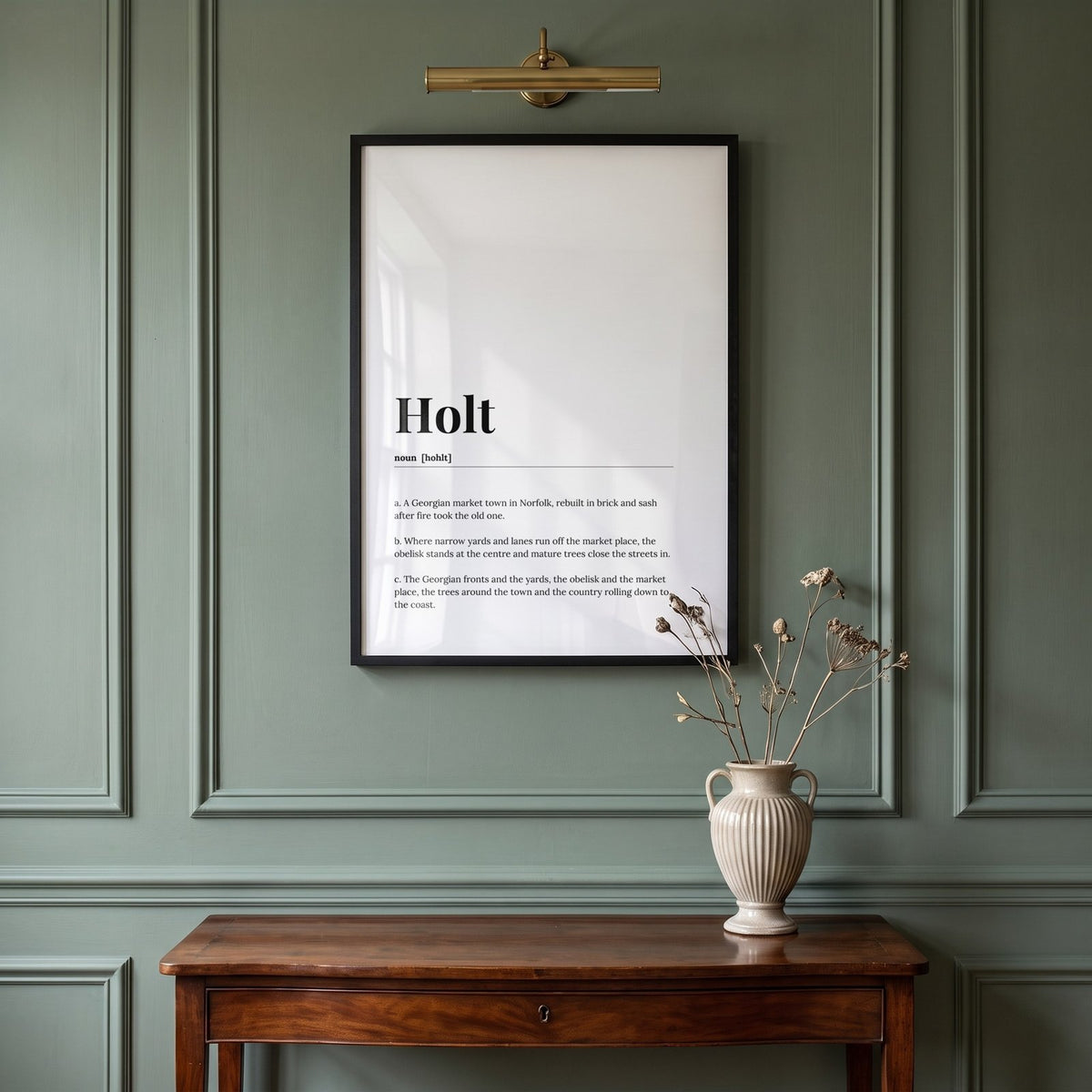 Your Town Merch — Holt Framed Dictionary Print lifestyle