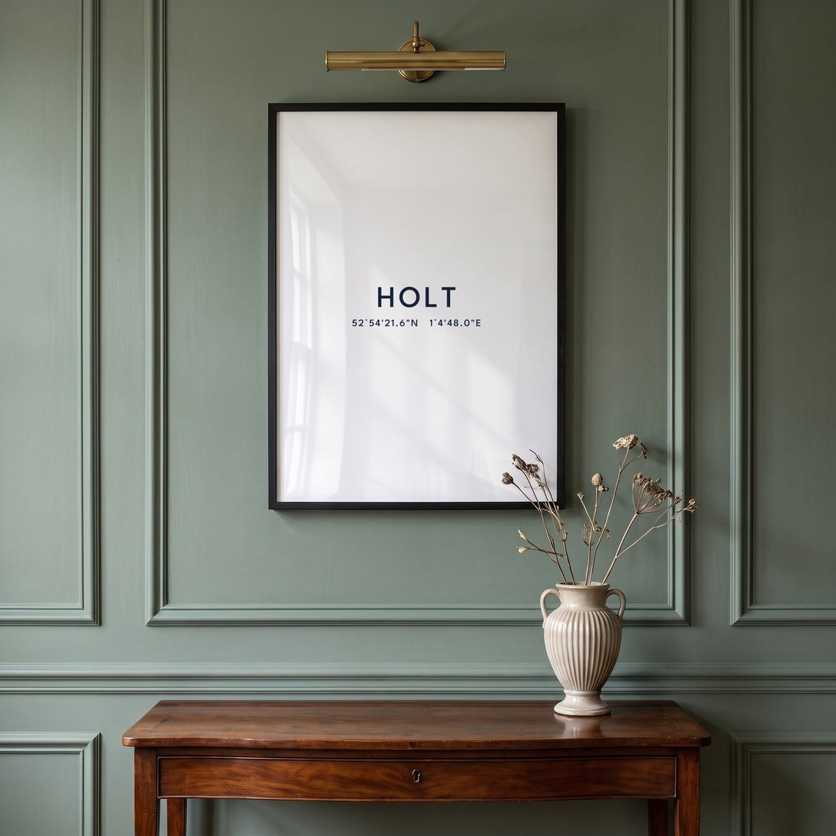 Your Town Merch — Holt Framed Coordinates Print lifestyle