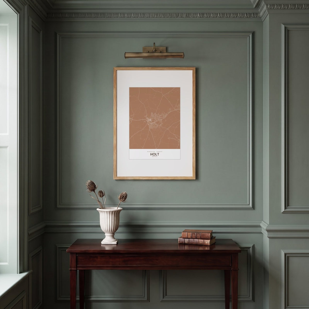 Holt — Framed Map Print (Terracotta)