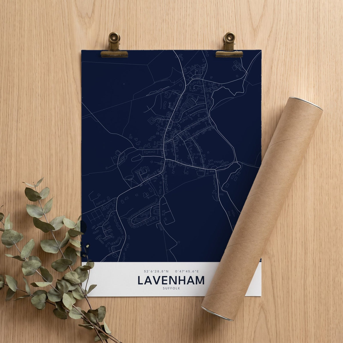 Your Town Merch — Lavenham Map Print lifestyle