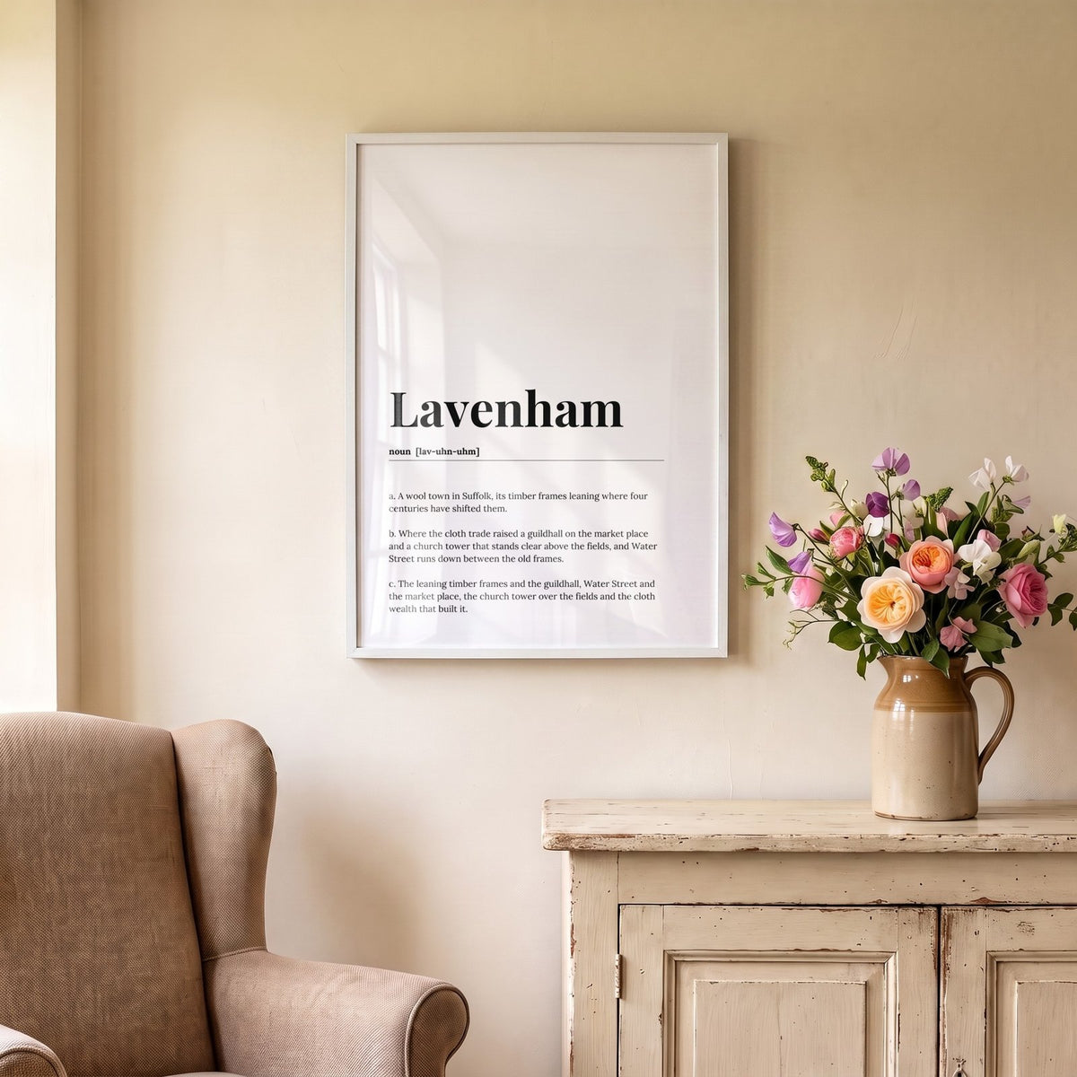 Lavenham — Framed Dictionary Print