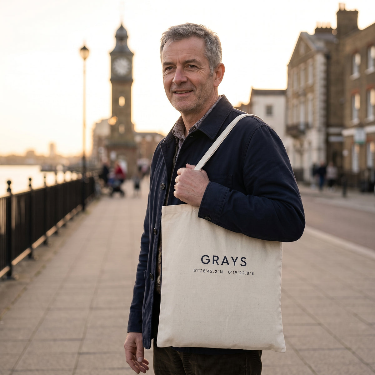 Your Town Merch — Grays Coordinates Natural Tote lifestyle