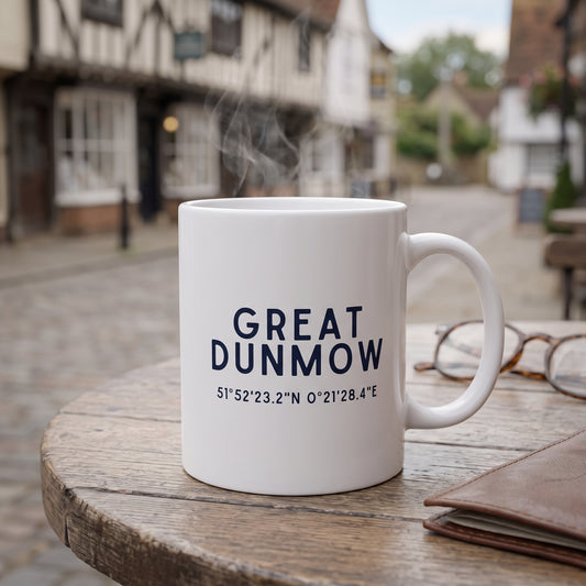 Great Dunmow — Coordinates Ceramic Mug