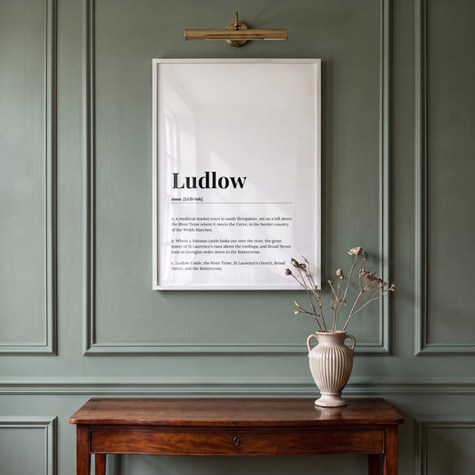 Ludlow — Framed Dictionary Print