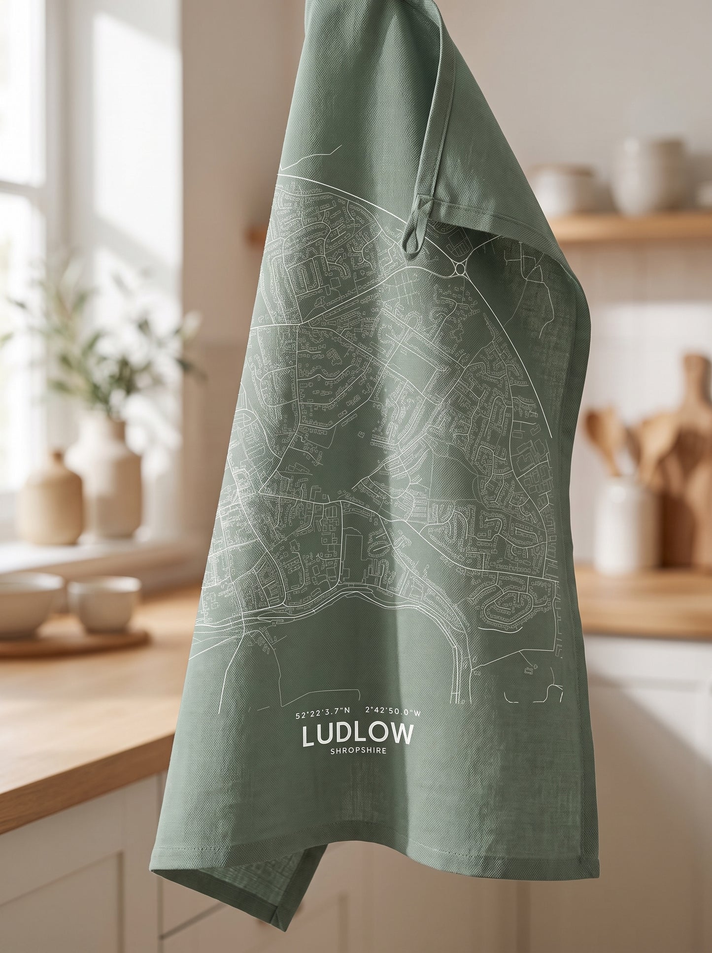 Ludlow — Map Tea Towel