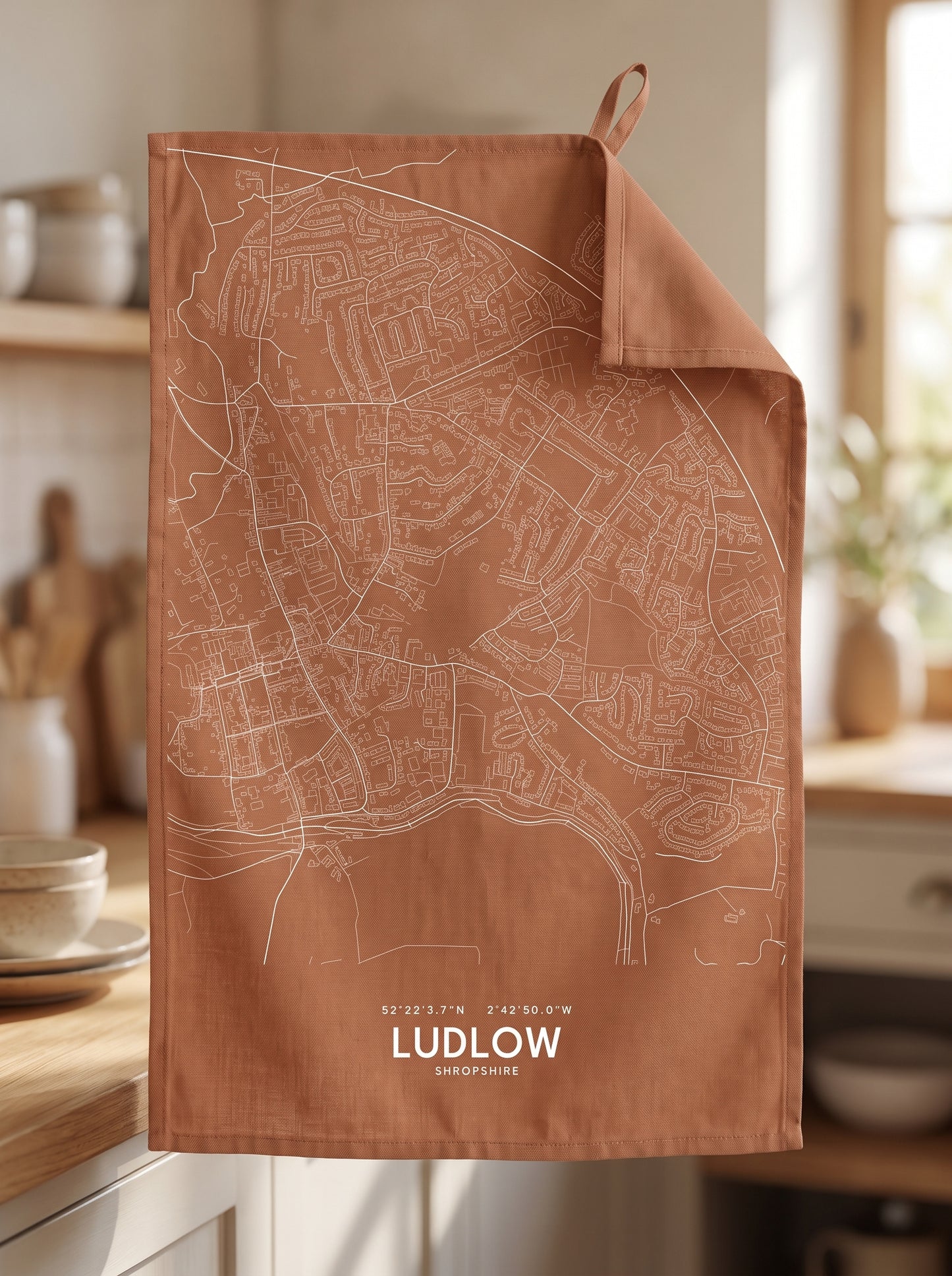 Ludlow — Map Tea Towel