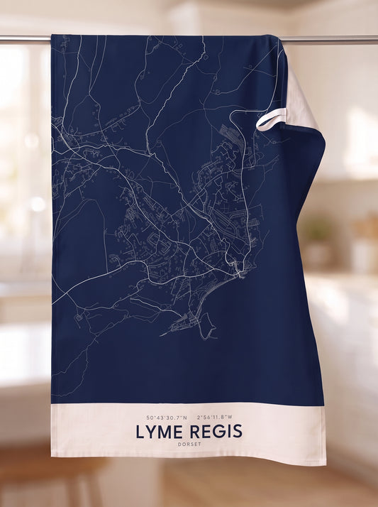 Lyme Regis — Map Tea Towel